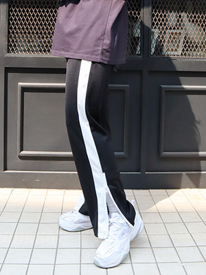 banding line zipper pants (3 colors)
