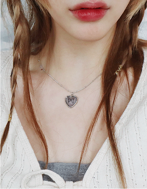 kitsch heart butterfly necklace