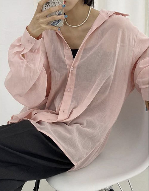 see through over shirt (2 colors)