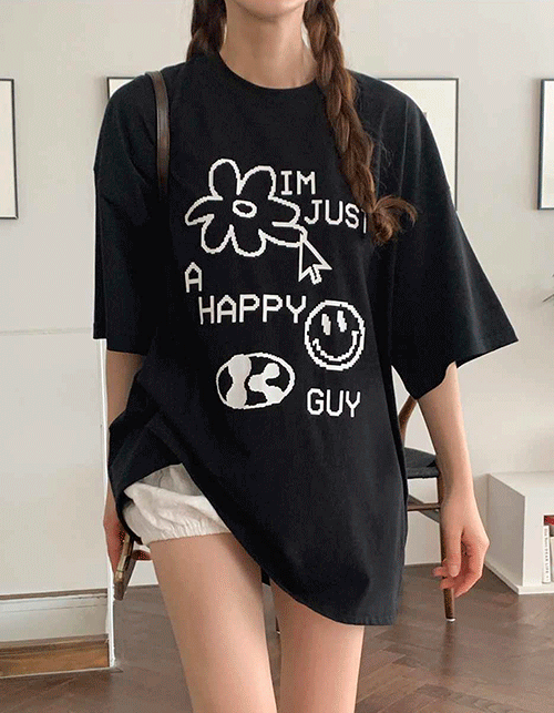 JUST HAPPY TEE(3colors)
