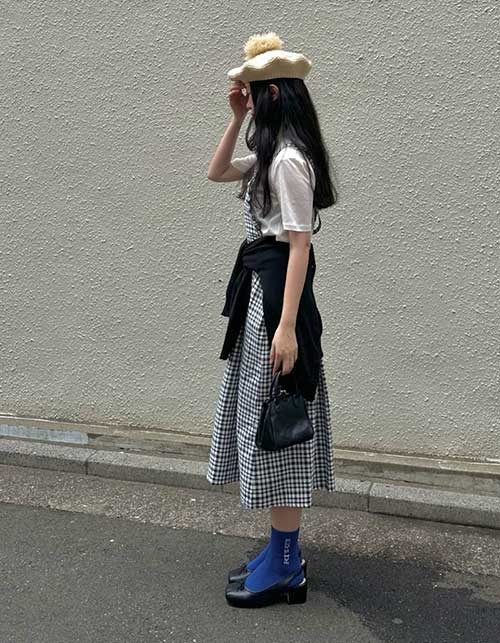 gingham check overall