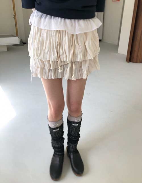 mini cancan frill skirt (2colors)