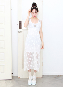 all mesh dot dress (2color)