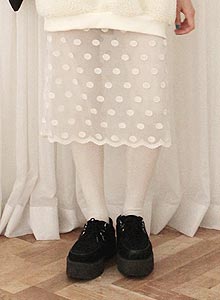 see-through dot lace ops