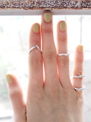 thin silver ring (웨이브링)
