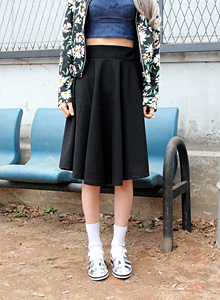 A-line middle skirt (4color)