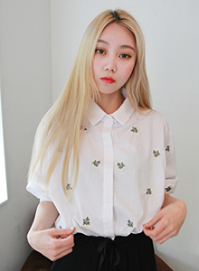 rose pattern balloon blouse(2colors)