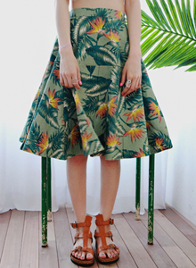 palm tree middle skirt (2color)