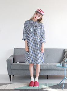 cosy gingham check ops (2 color)
