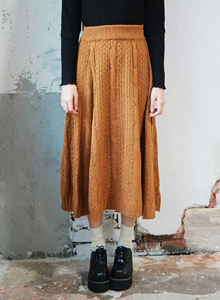knit long skirt (블랙)