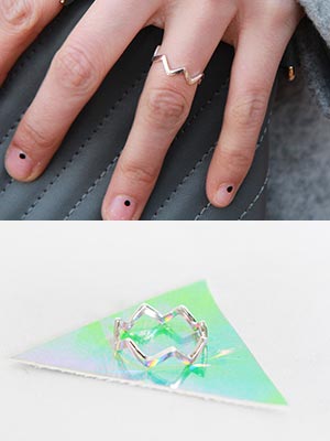 Silver zigzag ring (silver 925)