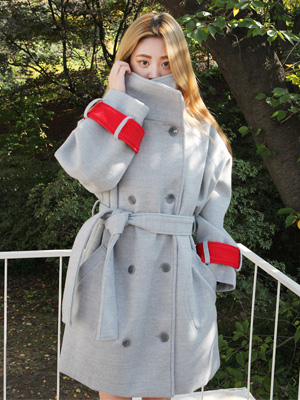 red point big coat (2colors)