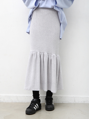 velour frill long skirt (4 type)