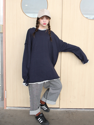 over sleeve double tee (only gray)