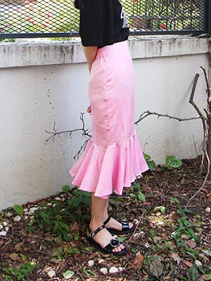 pink mermaid skirt 