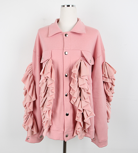 velvet frill jacket (3 colors) 