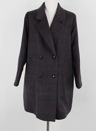 vintage check boxy coat (2 colors)