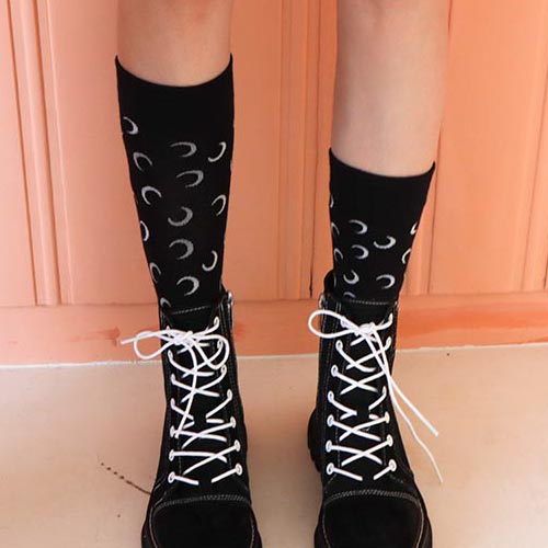 crescent MOON socks (5 colors)