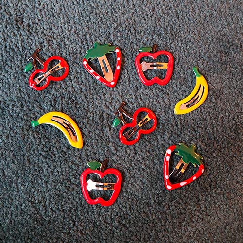 fruit snap hair clip (2pc=set)