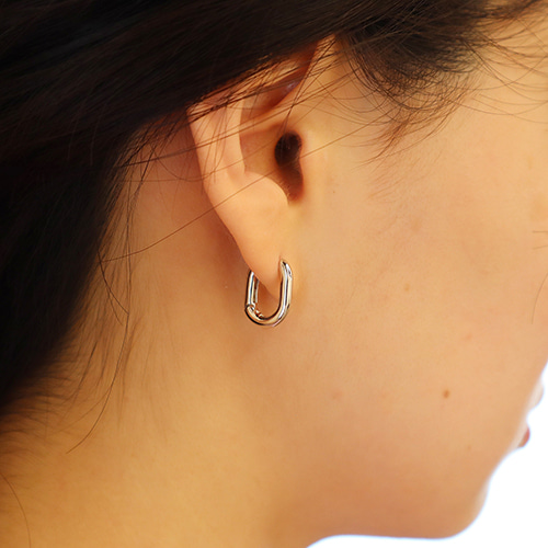 [silver925] mini simple oval earring