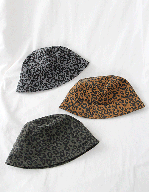 washing leopard bucket hat (3 colors)