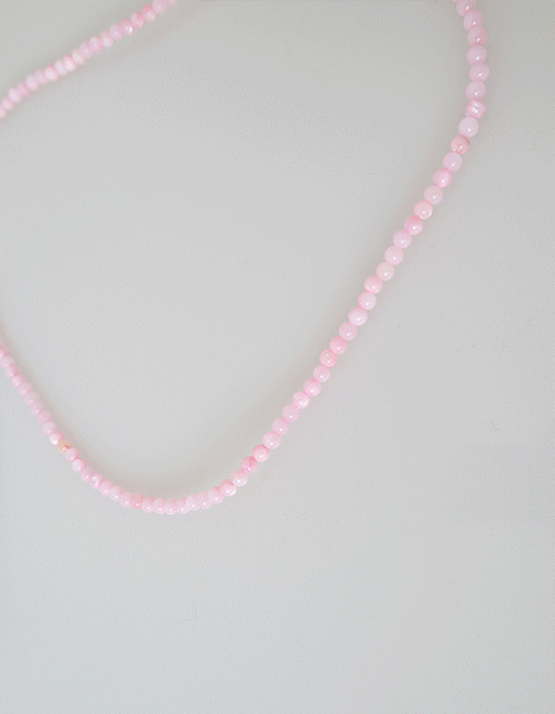 pink beads necklace