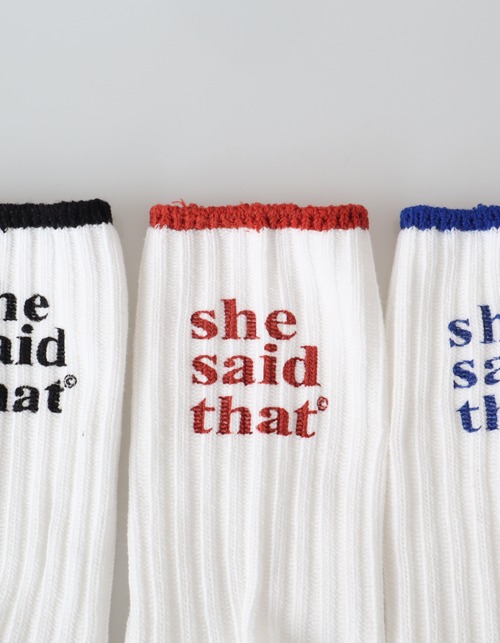 she said socks (3 colors)