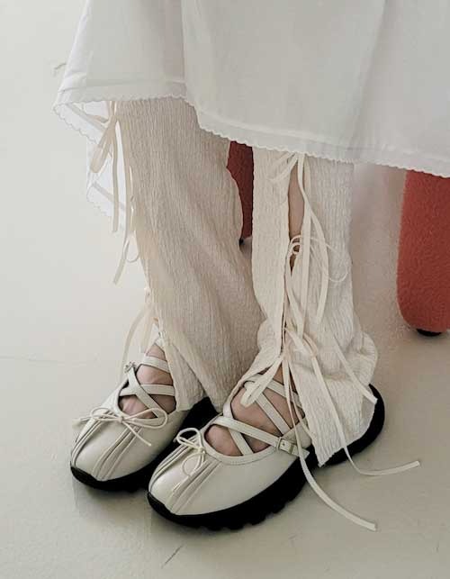 ribbon leggings pants (4colors)