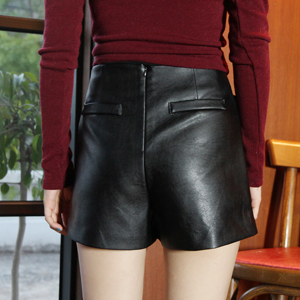leather short pants (2color/2size) 