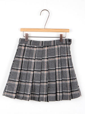 big check pleats skirt (2 colors)