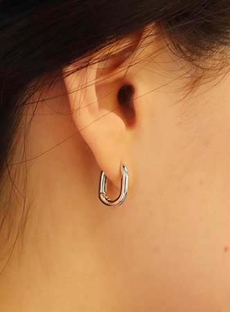 [silver925] mini simple oval earring