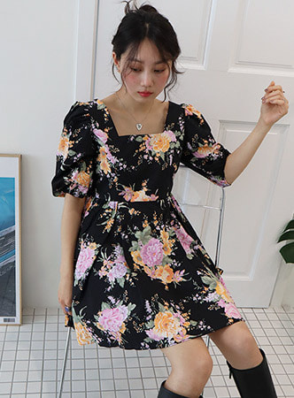 floral mini dress (3 colors)