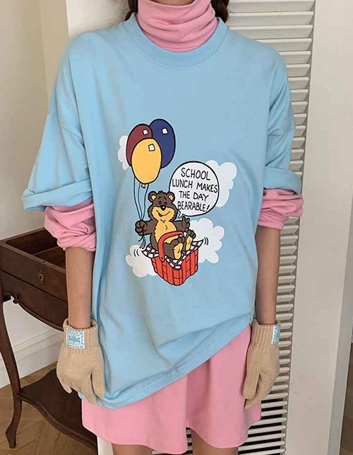 곰돌이 풍선 티셔츠(3 colors )