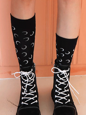 crescent MOON socks (5 colors)