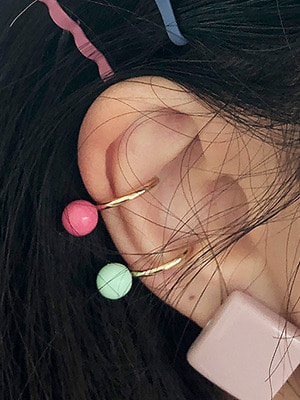 color 2ball earcuff (2 colors)