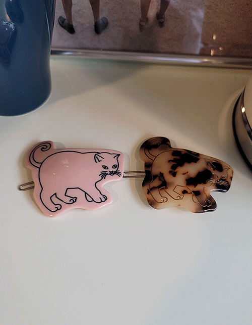 meow cat pin(2 colors)