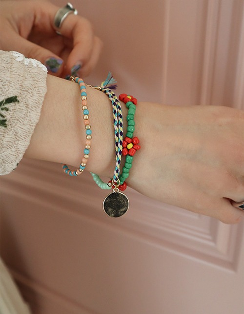hippie beads bracelet (2 type)