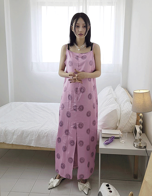 happy satin long dress (2 colors)