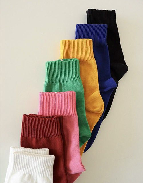 7 color basic socks (7 colors)