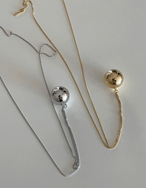 sphere long necklace (2 colors)