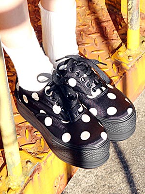 dot platform shoes (black(컨버스재질)/240 )