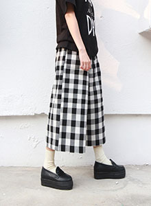 wide check trousers (2 pattern) 