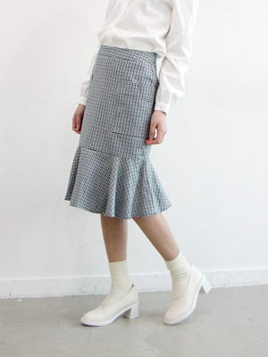 hound tooth check skirt (2 colors)
